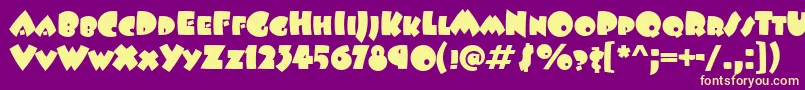 BeeskneesScItcTt Font – Yellow Fonts on Purple Background