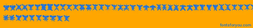 Falter Font – Blue Fonts on Orange Background