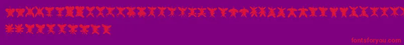 フォントFalter – 紫の背景に赤い文字