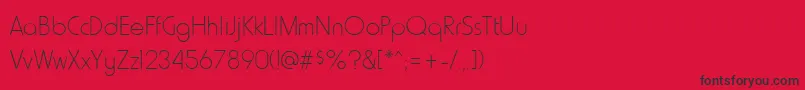 フォントHowardthinRegular – 赤い背景に黒い文字