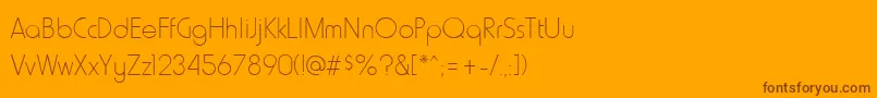 HowardthinRegular Font – Brown Fonts on Orange Background