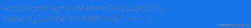 フォントHowardthinRegular – 青い背景に灰色の文字