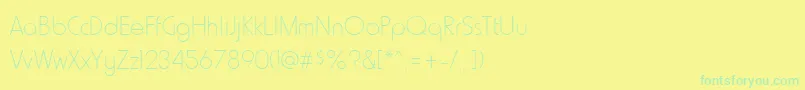 Więcej informacji o czcionce HowardthinRegular Czcionka HowardthinRegular – zielone czcionki na żółtym tle