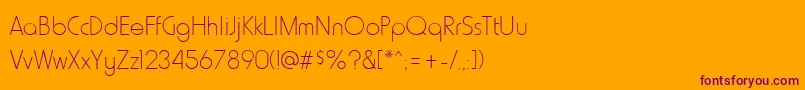 フォントHowardthinRegular – オレンジの背景に紫のフォント