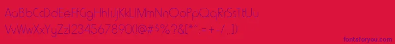 Шрифт HowardthinRegular – фиолетовые шрифты на красном фоне