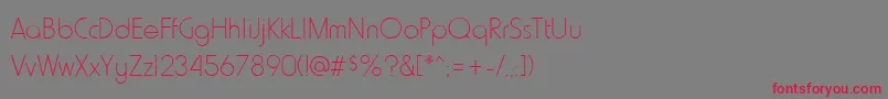 HowardthinRegular Font – Red Fonts on Gray Background