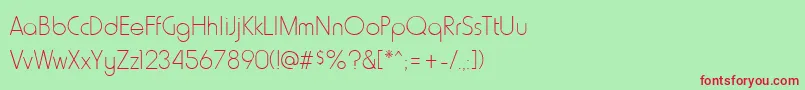 HowardthinRegular Font – Red Fonts on Green Background