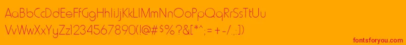 Шрифт HowardthinRegular – красные шрифты на оранжевом фоне