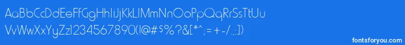 Шрифт HowardthinRegular – белые шрифты на синем фоне
