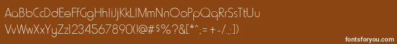 フォントHowardthinRegular – 茶色の背景に白い文字