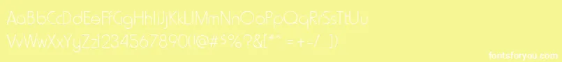HowardthinRegular Font – White Fonts on Yellow Background