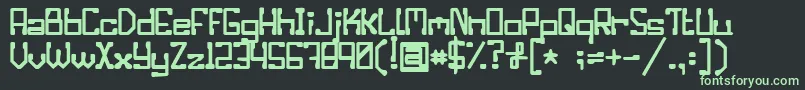 Enilorac-fontti – vihreät fontit mustalla taustalla