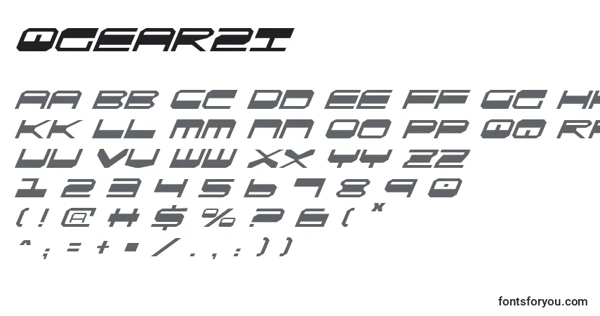 Schriftart Qgear2i – Alphabet, Zahlen, spezielle Symbole