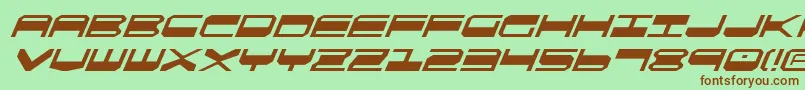 Qgear2i Font – Brown Fonts on Green Background