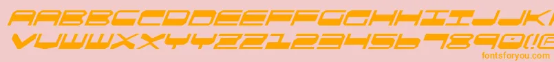 Qgear2i Font – Orange Fonts on Pink Background