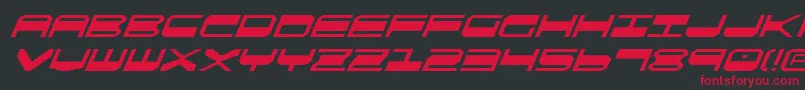 Police Qgear2i – polices rouges sur fond noir