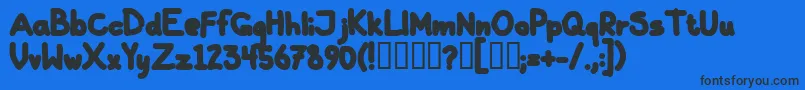 GallaBlack Font – Black Fonts on Blue Background