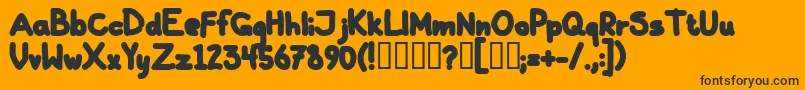 GallaBlack Font – Black Fonts on Orange Background