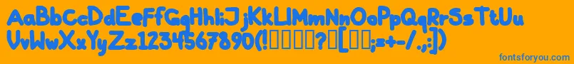 GallaBlack Font – Blue Fonts on Orange Background