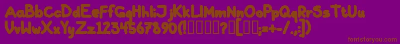 GallaBlack Font – Brown Fonts on Purple Background