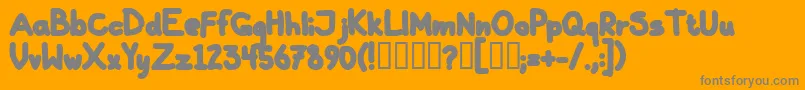 GallaBlack-Schriftart – Graue Schriften auf orangefarbenem Hintergrund