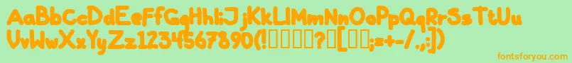 GallaBlack Font – Orange Fonts on Green Background