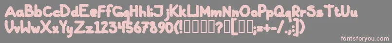 GallaBlack Font – Pink Fonts on Gray Background