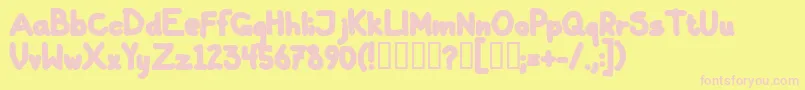 GallaBlack Font – Pink Fonts on Yellow Background