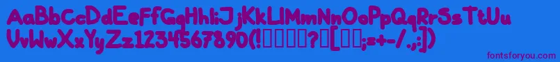 GallaBlack Font – Purple Fonts on Blue Background