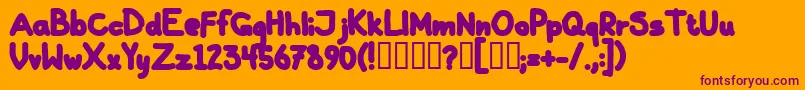 GallaBlack Font – Purple Fonts on Orange Background
