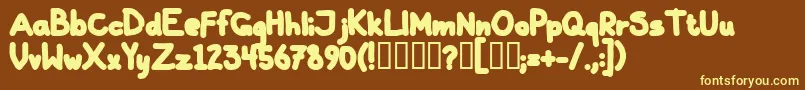GallaBlack Font – Yellow Fonts on Brown Background