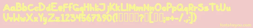 GallaBlack Font – Yellow Fonts on Pink Background
