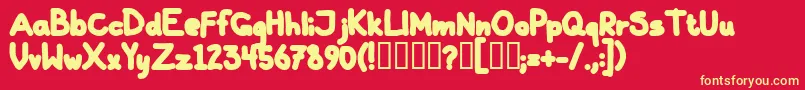 GallaBlack Font – Yellow Fonts on Red Background