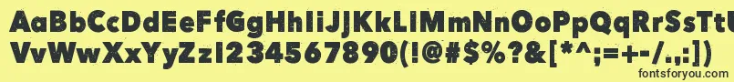 HereJustNowOut Font – Black Fonts on Yellow Background