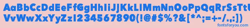 HereJustNowOut Font – Blue Fonts on Pink Background