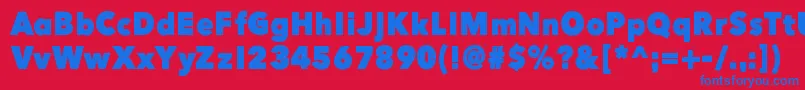 HereJustNowOut Font – Blue Fonts on Red Background