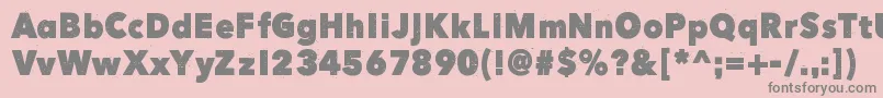 HereJustNowOut Font – Gray Fonts on Pink Background