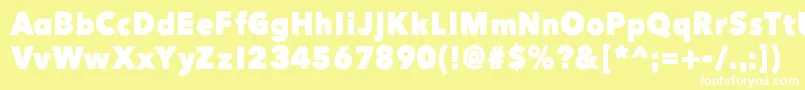 HereJustNowOut Font – White Fonts on Yellow Background