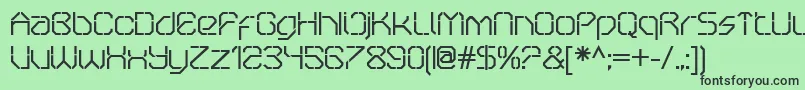 OricneoStencil Font – Black Fonts on Green Background