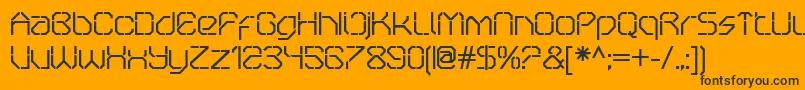 OricneoStencil Font – Black Fonts on Orange Background