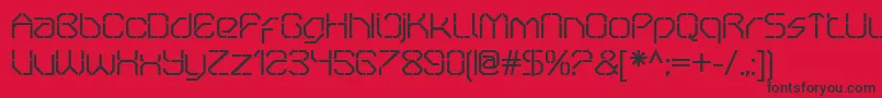OricneoStencil Font – Black Fonts on Red Background