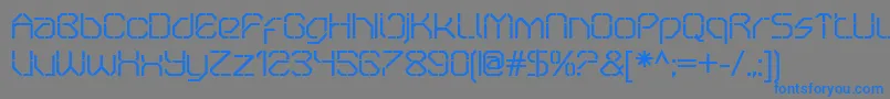 OricneoStencil Font – Blue Fonts on Gray Background