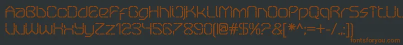 OricneoStencil Font – Brown Fonts on Black Background