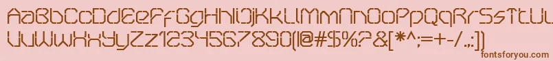 OricneoStencil Font – Brown Fonts on Pink Background