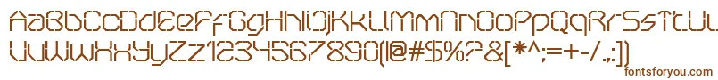 OricneoStencil Font – Brown Fonts on White Background