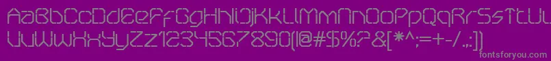 OricneoStencil Font – Gray Fonts on Purple Background