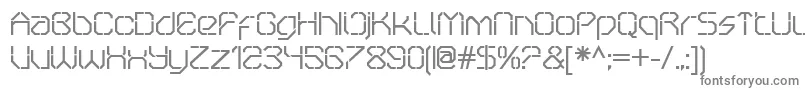 OricneoStencil Font – Gray Fonts on White Background