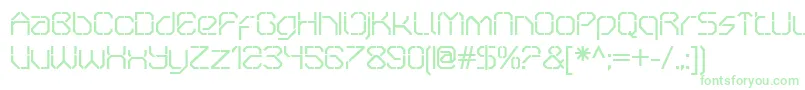 OricneoStencil Font – Green Fonts on White Background