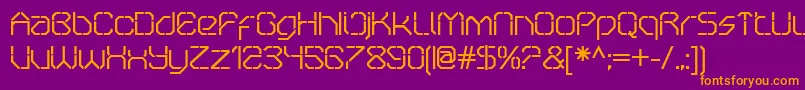 OricneoStencil Font – Orange Fonts on Purple Background