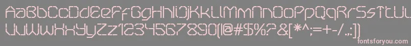 OricneoStencil Font – Pink Fonts on Gray Background